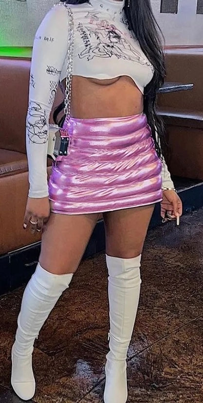 Pink Puffer Skirt